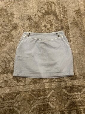 Vineyard Vines Pale Blue Mini Skirt with Contrast Piping